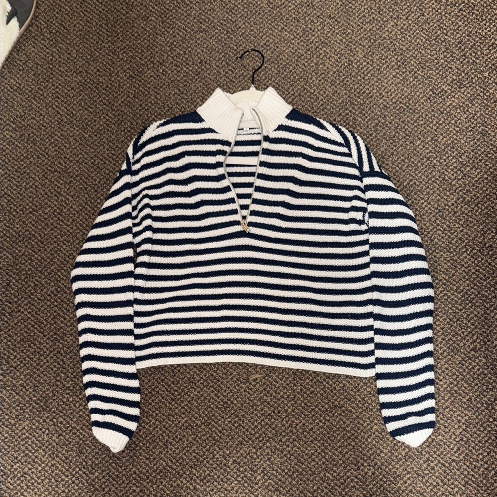 Madewell Striped Navy and White Women's Top
